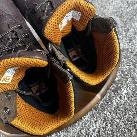 Timberland Pro 358 Titan WOMENS 7.5 M Brown Leather Lace Up Comp Toe Work Boots - Picture 11 of 11